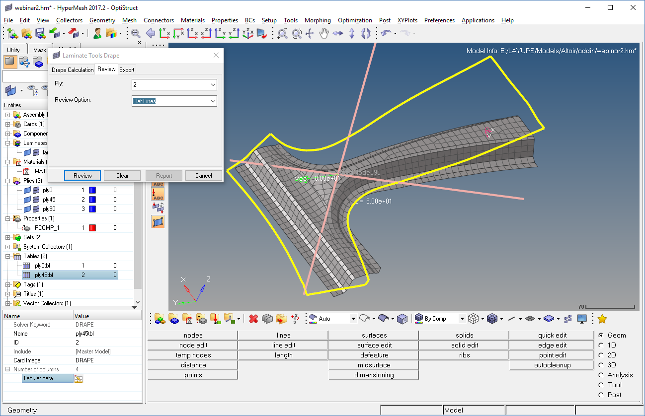 A most efficient workflow for Composites Design LAP + CoDA + Laminate